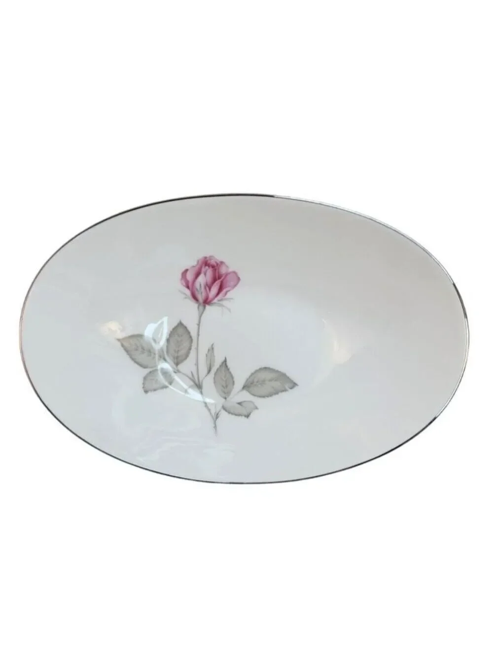 Vintage Zylstra Rose Selected Fine China Oval Serving Bowl Made in Japan